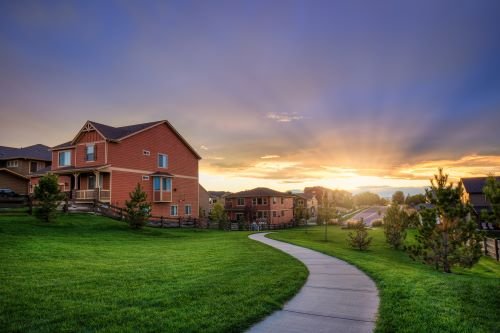 house sunset